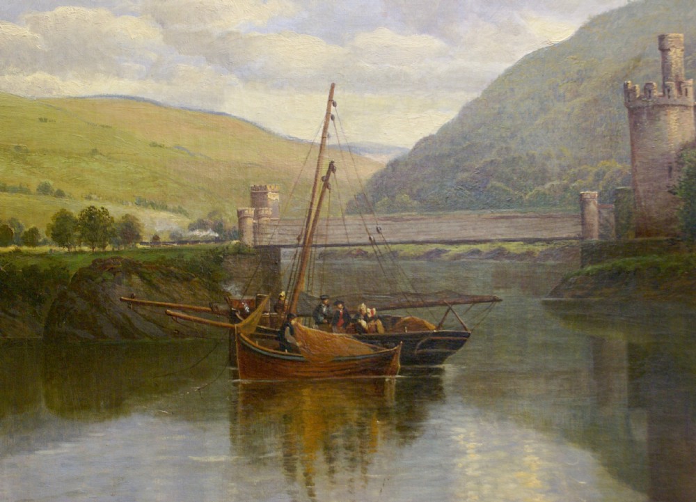 A very large painting of Conway castle View II