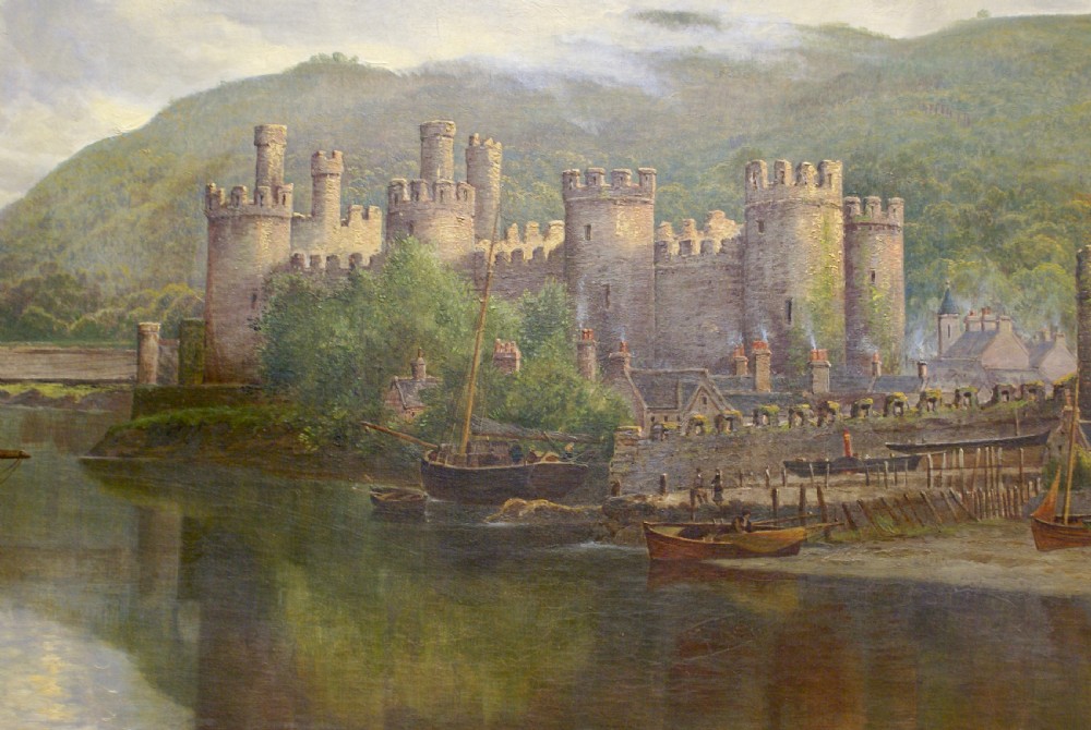 A very large painting of Conway castle View IV
