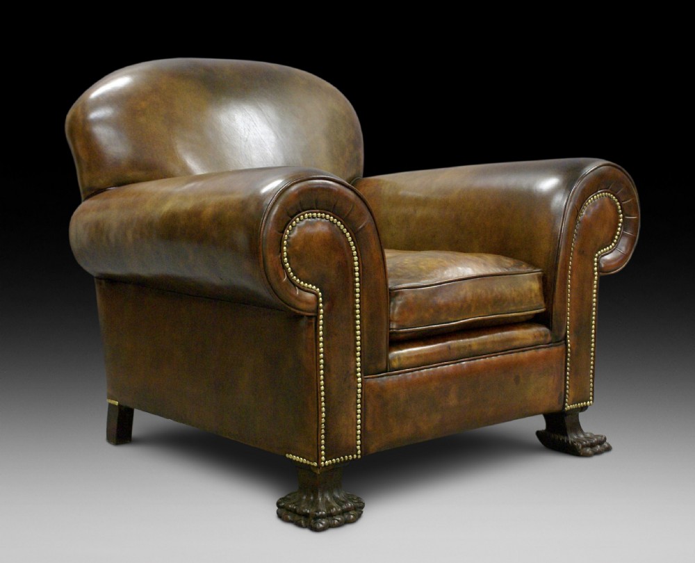 An imposing pair of club chairs View II