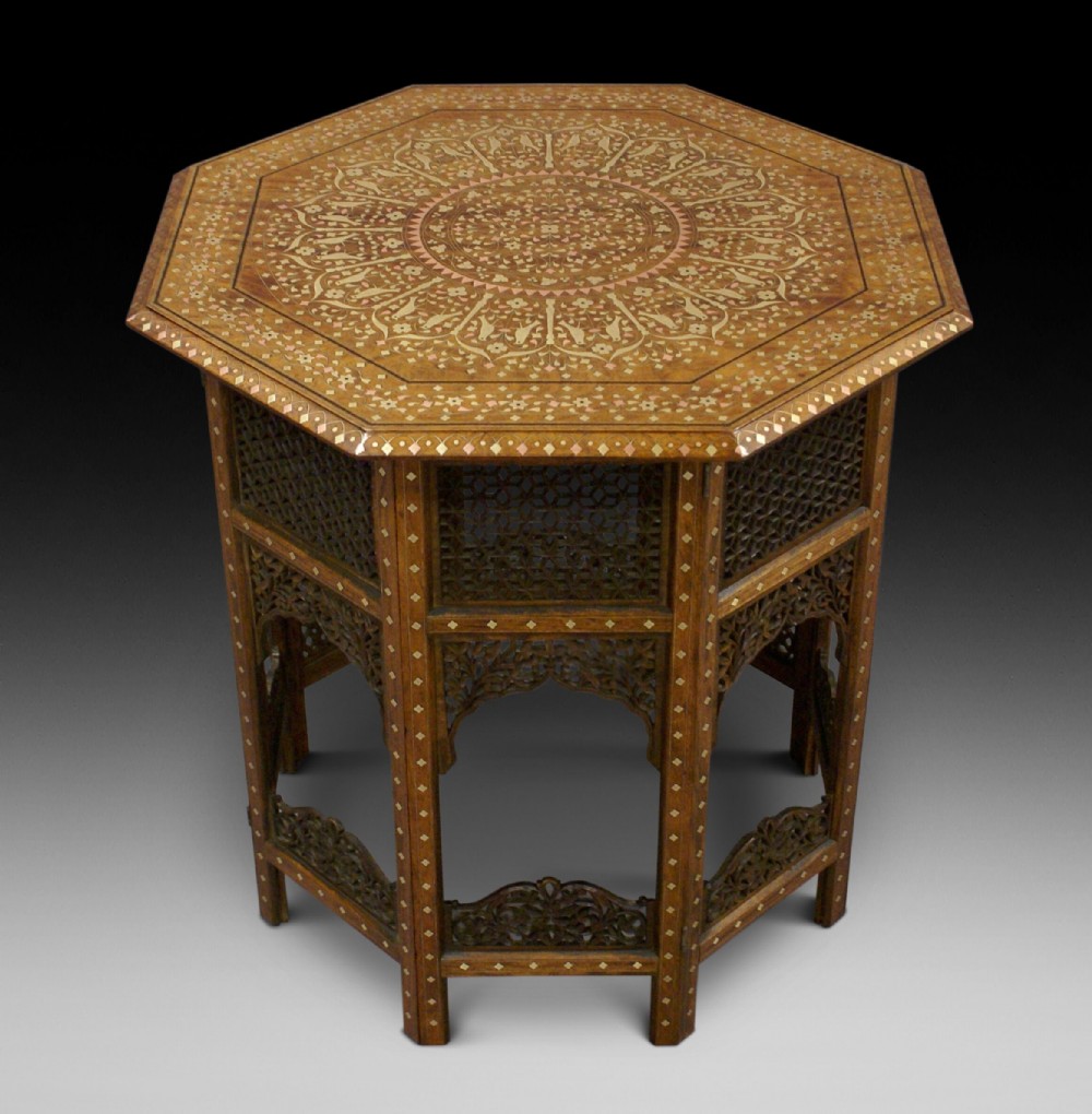 Superb Anglo Indian inlaid table