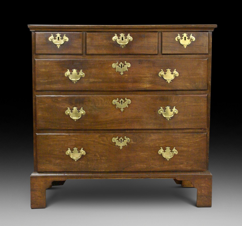 A rare George II San Domingan mahogany chest 