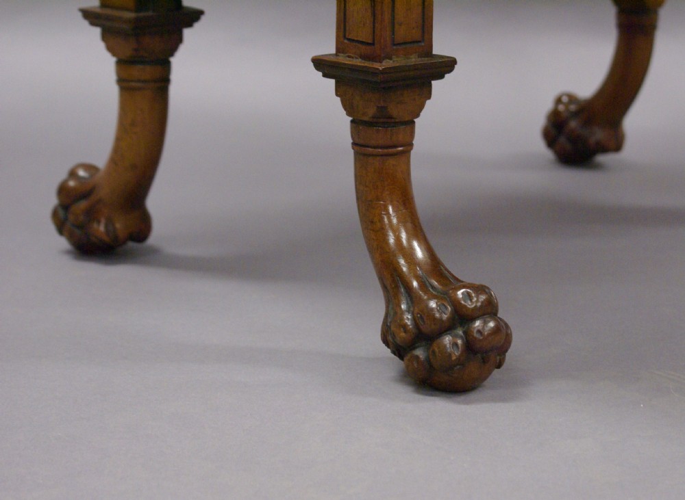 A fine carved stool attributed to Shoolbred View VI