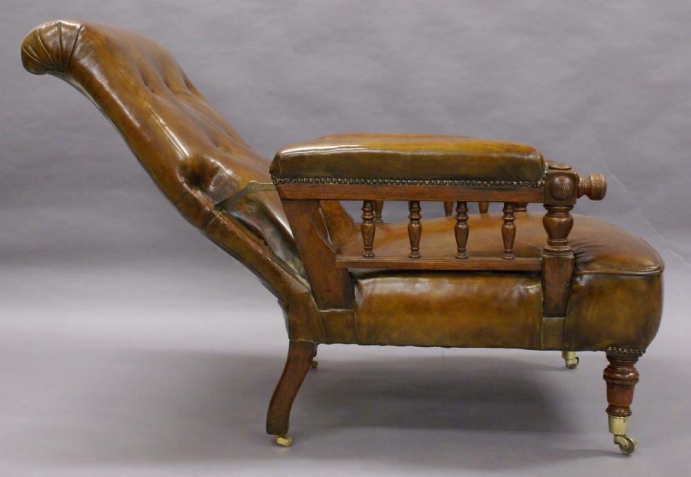 A late 19th century reclining arm chair View II