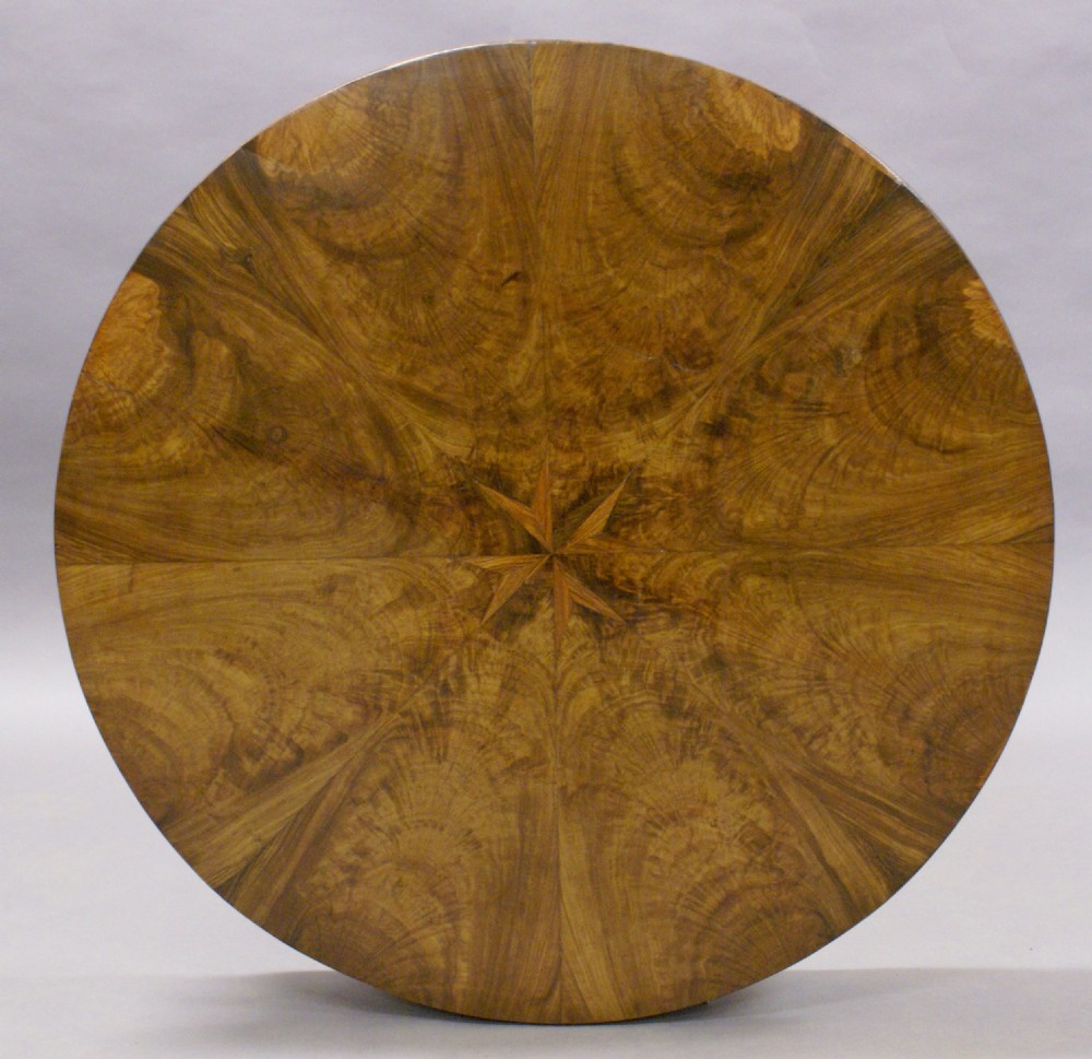 A Maltese olive wood drum table View II