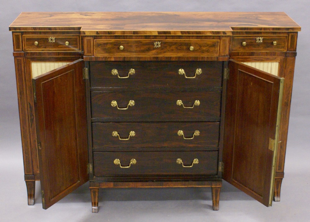 A Regency rosewood breakfront cabinet View VI