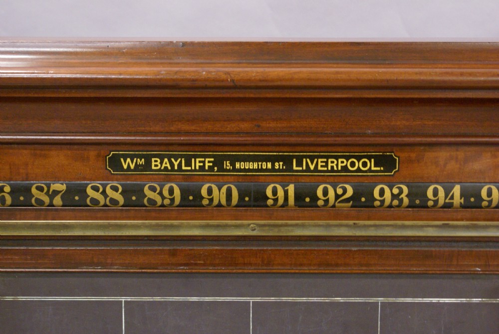 A mahogany Snooker score board View III