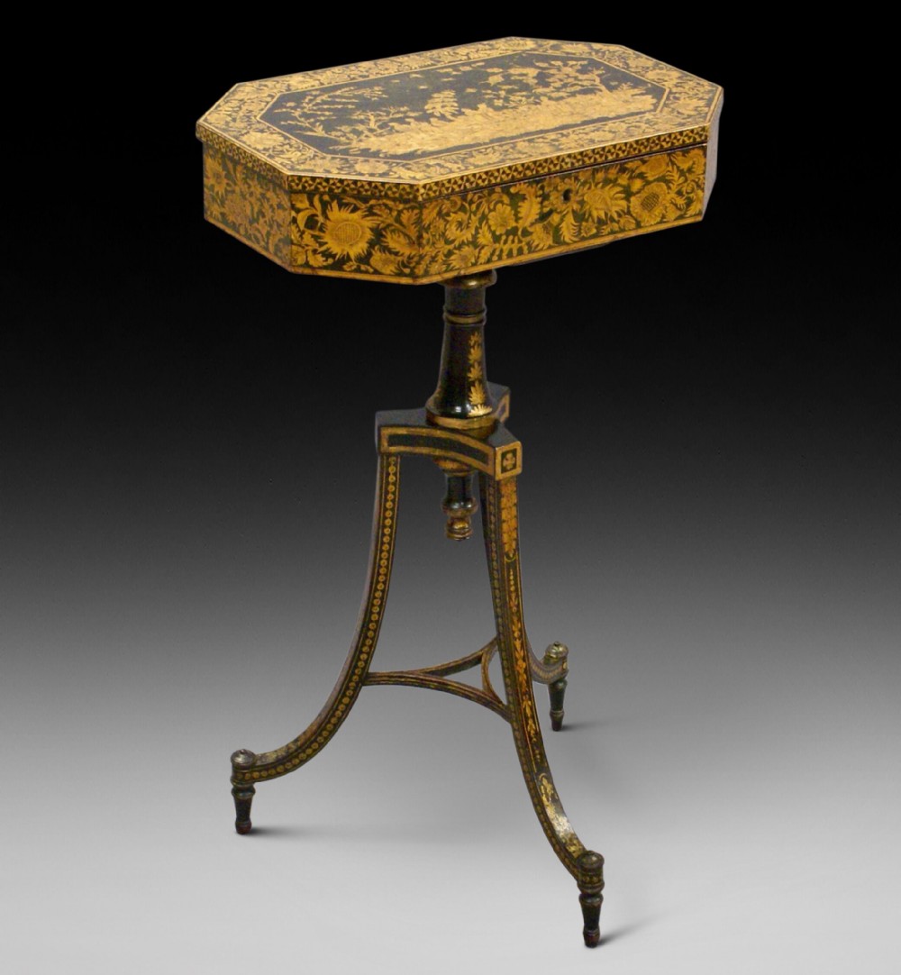 A Regency pen-work table