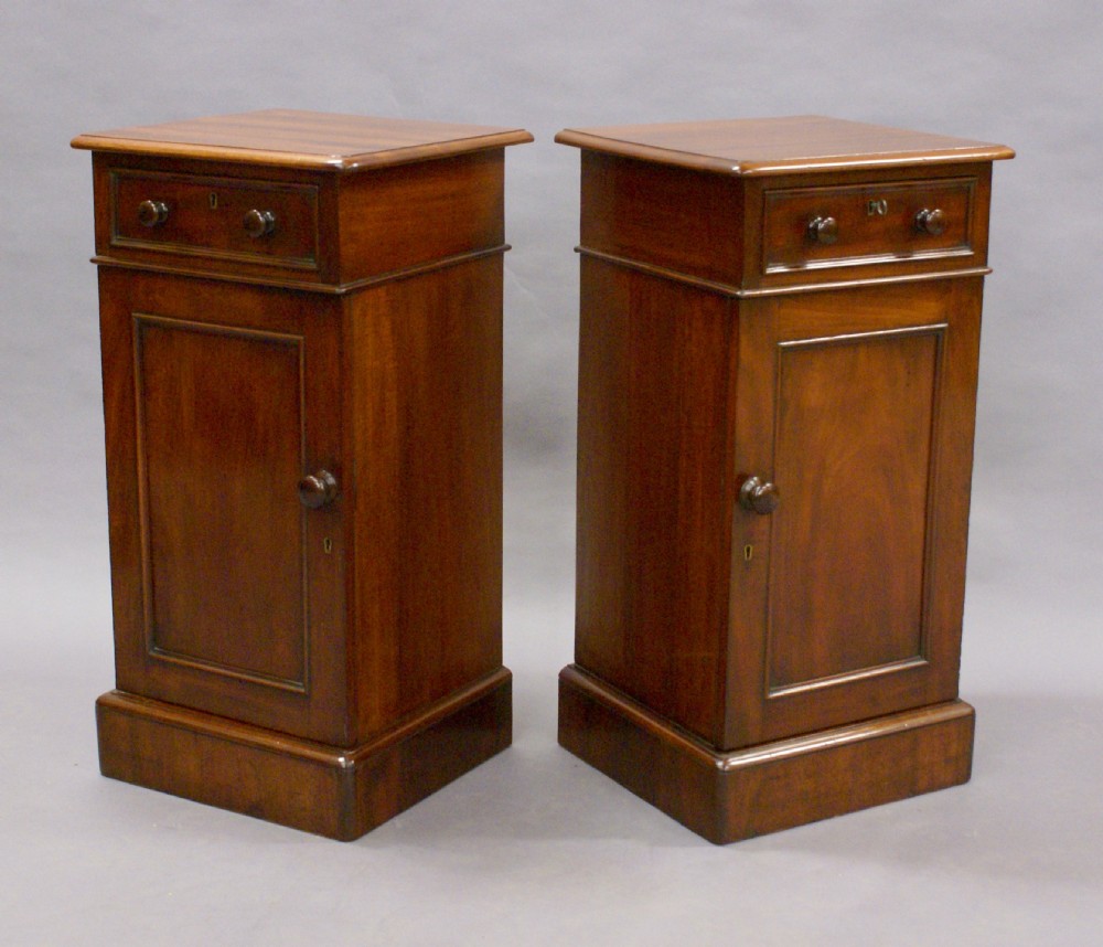 A pair of 19th century mahogany bedside cabinets View IV