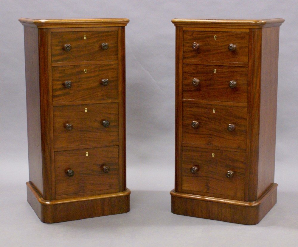 A Pair of Victorian bedside chests View II