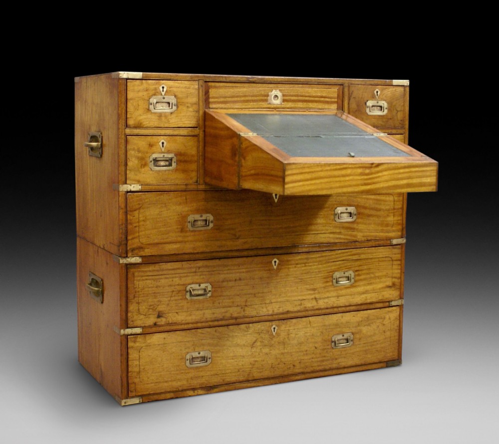 A 19th C camphor military chest