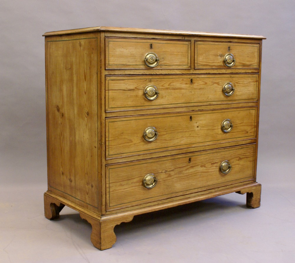 A Georgian pine chest of drawers View V