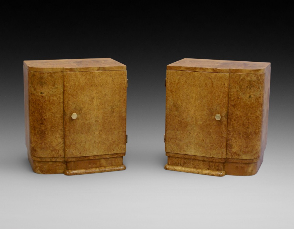 A fine pair of Art Deco bedside cabinets