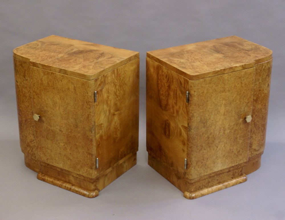 A fine pair of Art Deco bedside cabinets View II