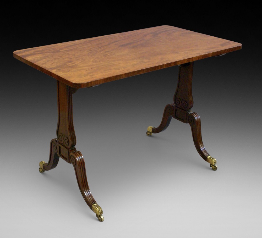 Regency mahogany stretcher table