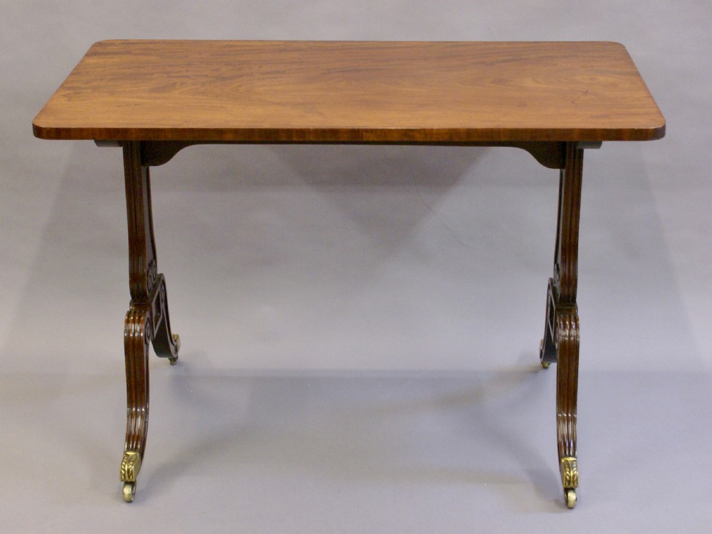 Regency mahogany stretcher table View V
