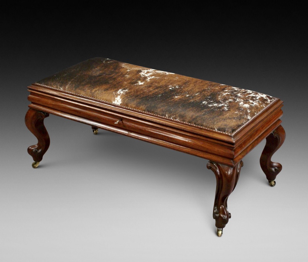 A 19th C mahogany stool