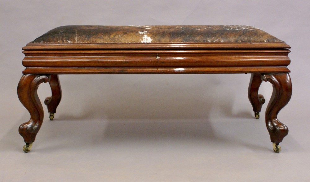 A 19th C mahogany stool View II