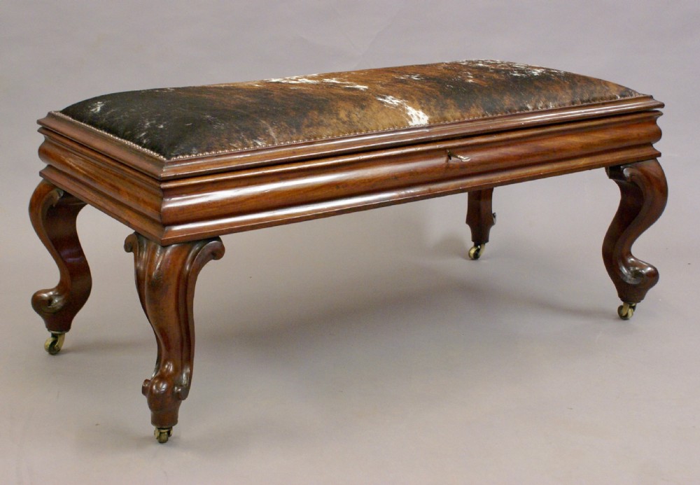 A 19th C mahogany stool View III