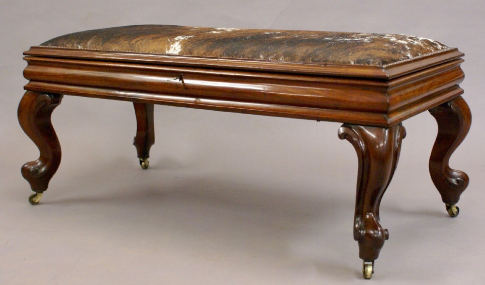 A 19th C mahogany stool View V