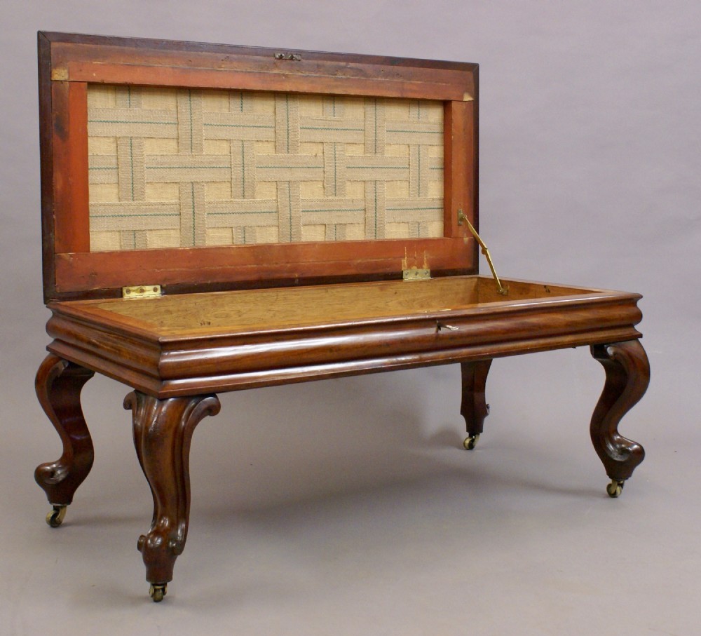 A 19th C mahogany stool View VI