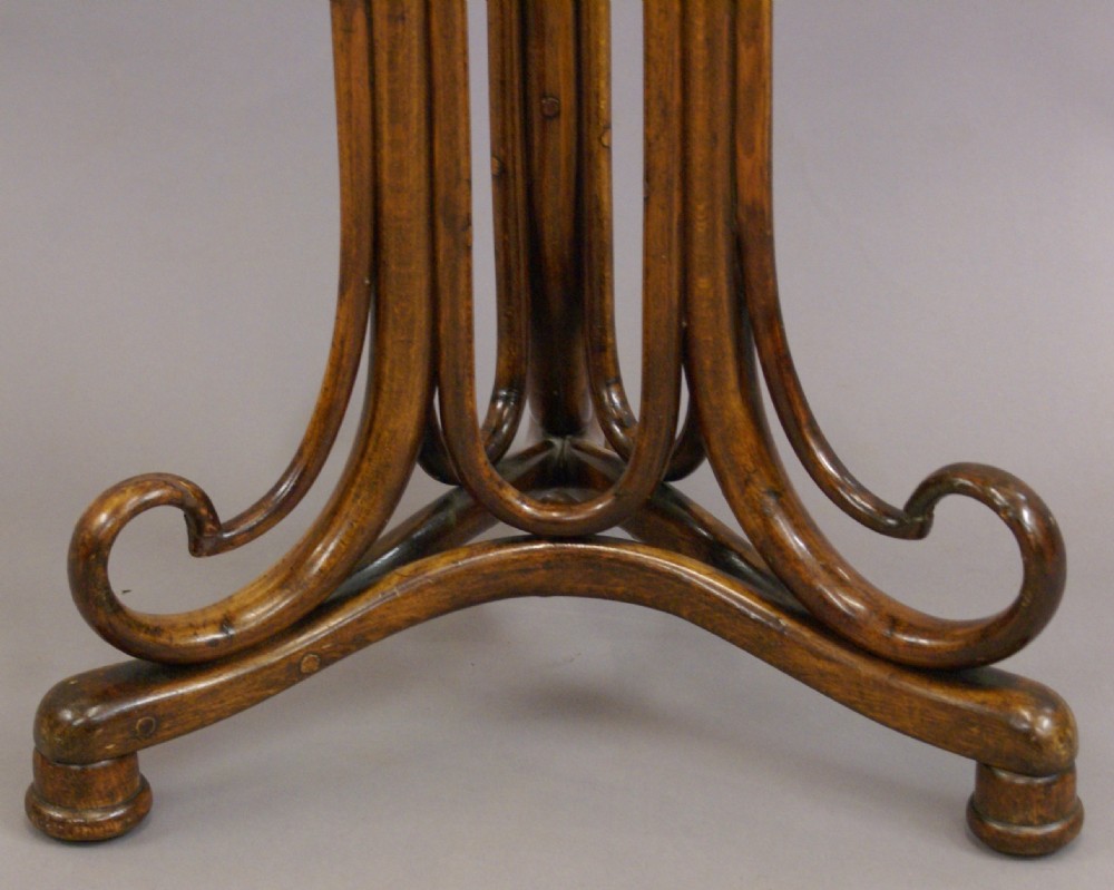 Beech Bentwood Art Nouveau Table by Thonet View V