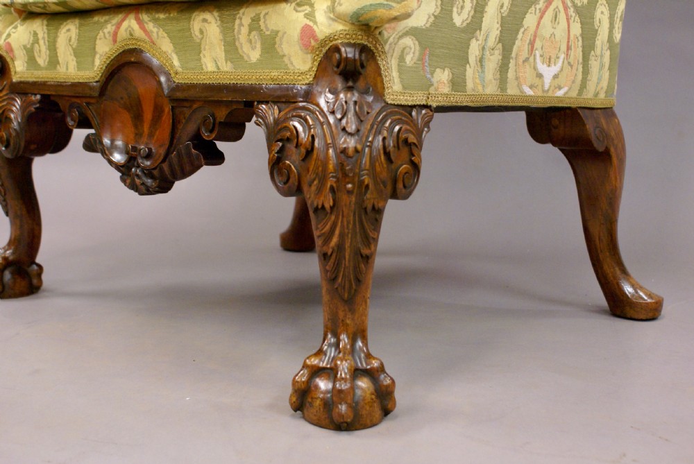 A George I style walnut wing chair View V