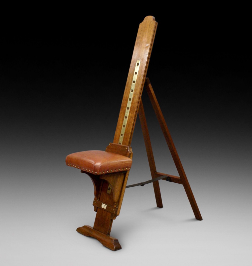 An adjustable, portable artists seat