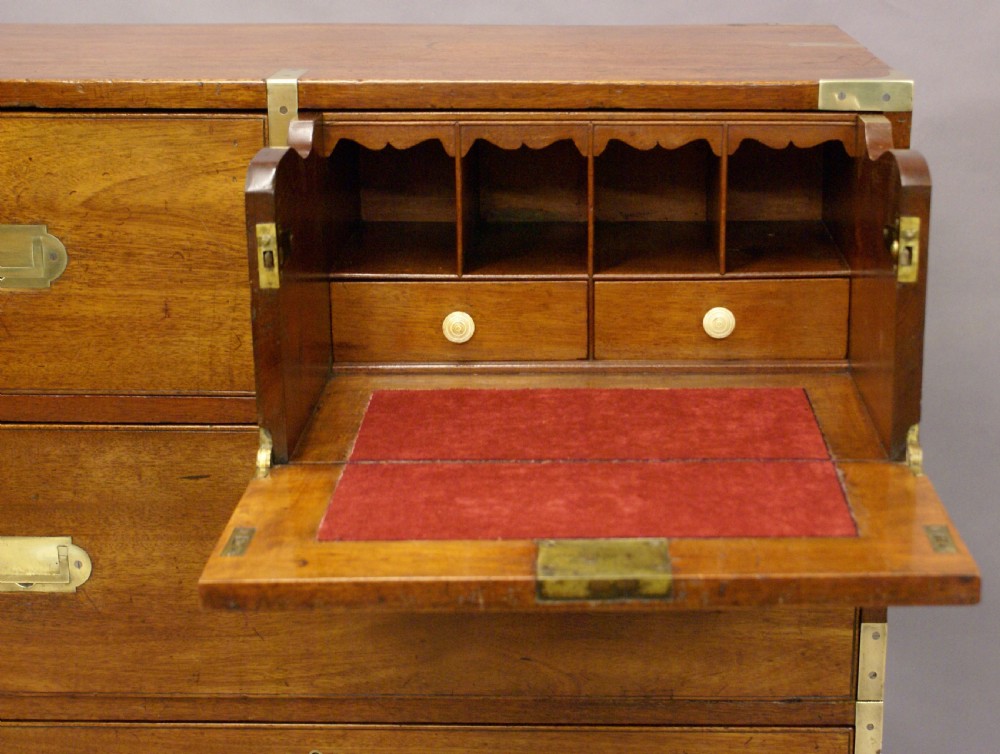 An unusually small secretaire military chest View V