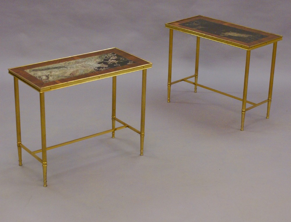 A pair of decorative brass tables  View IV