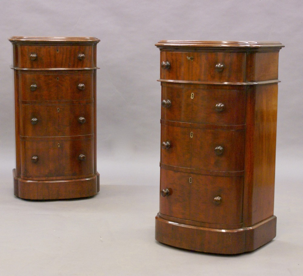 A pair of 19th C bedside chests View II