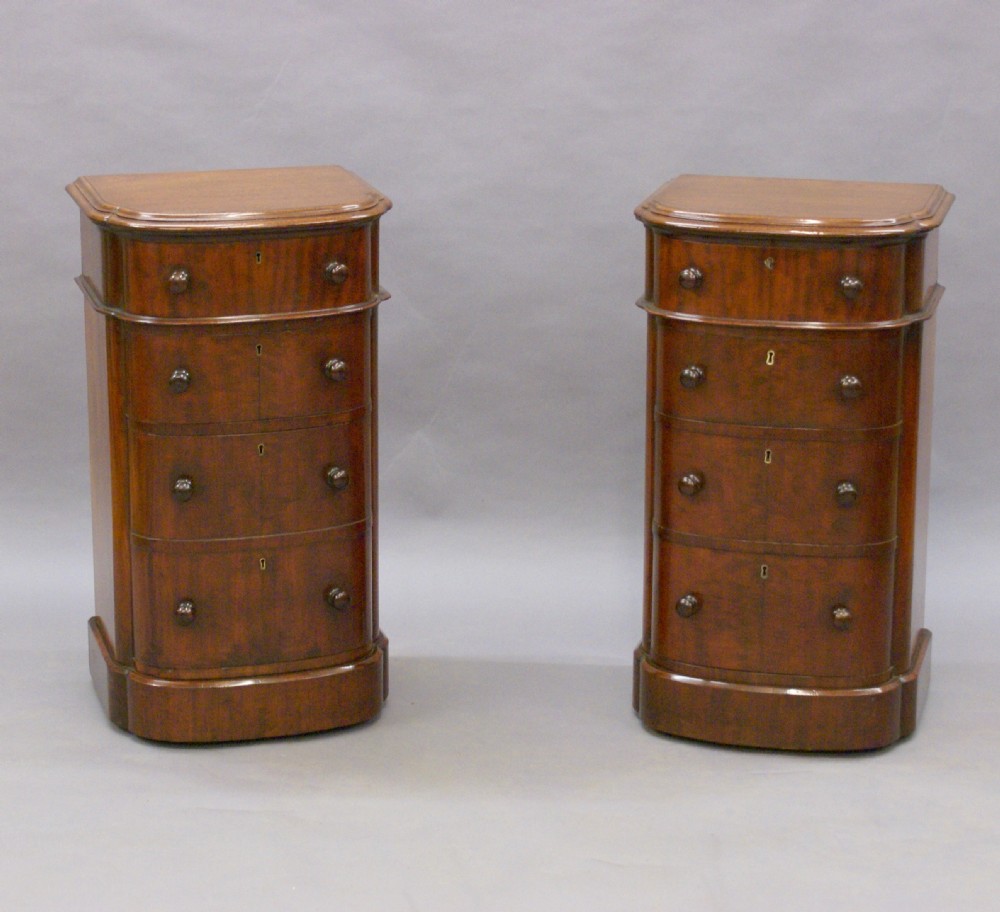 A pair of 19th C bedside chests View III