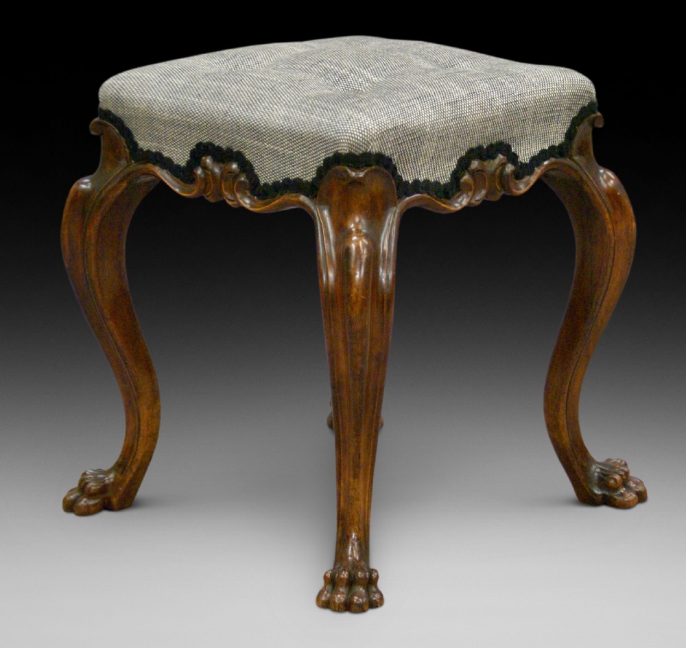 An attractive Victorian walnut stool