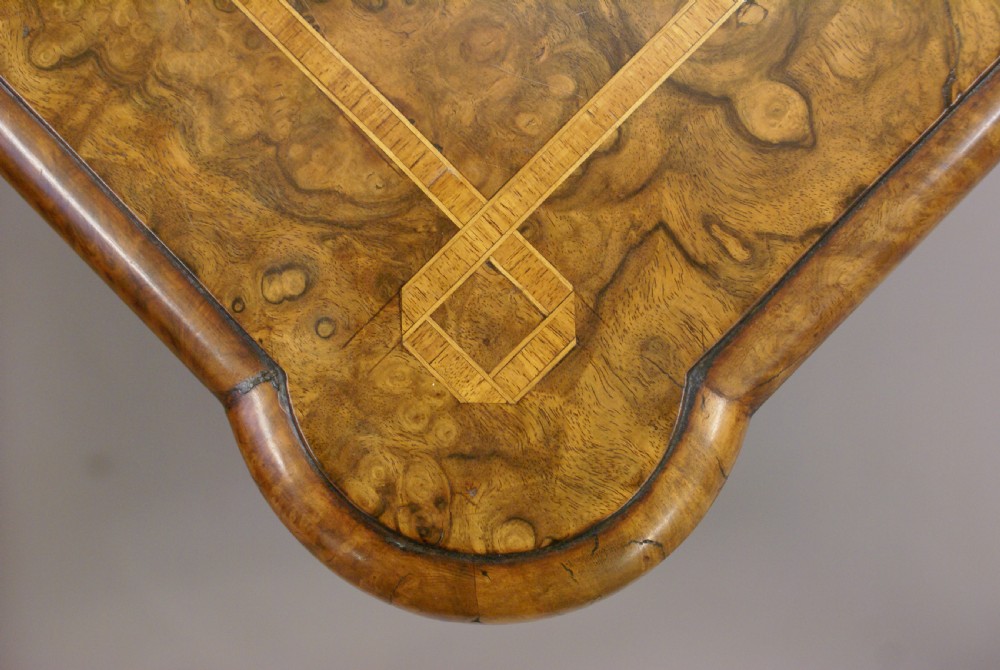 A very fine walnut & ormolu card table View IV