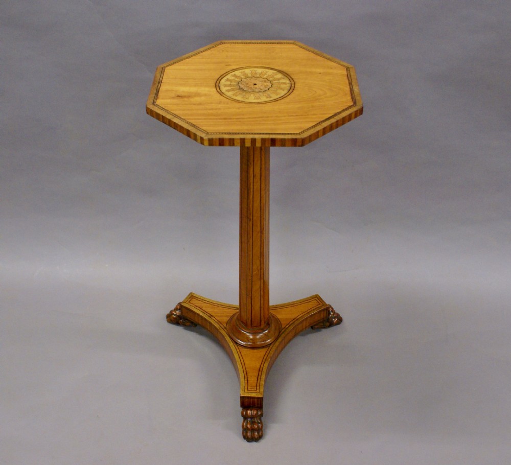 19th Century George IV Period Satinwood and Inlaid Occasional Table View IV