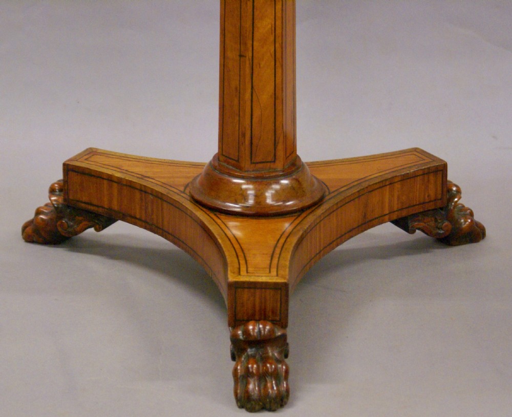 19th Century George IV Period Satinwood and Inlaid Occasional Table View V