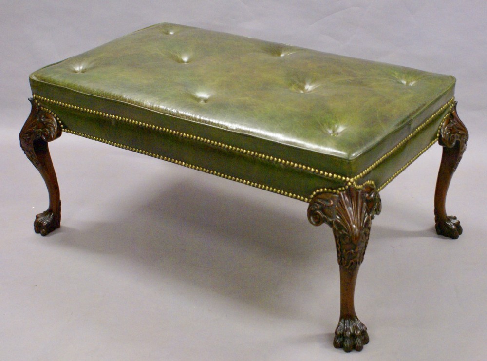 A fine George I style carved stool. View III