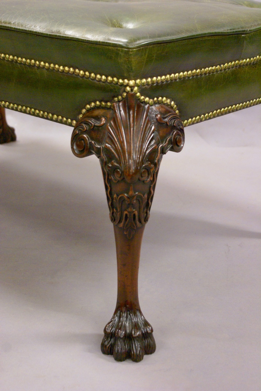 A fine George I style carved stool. View V