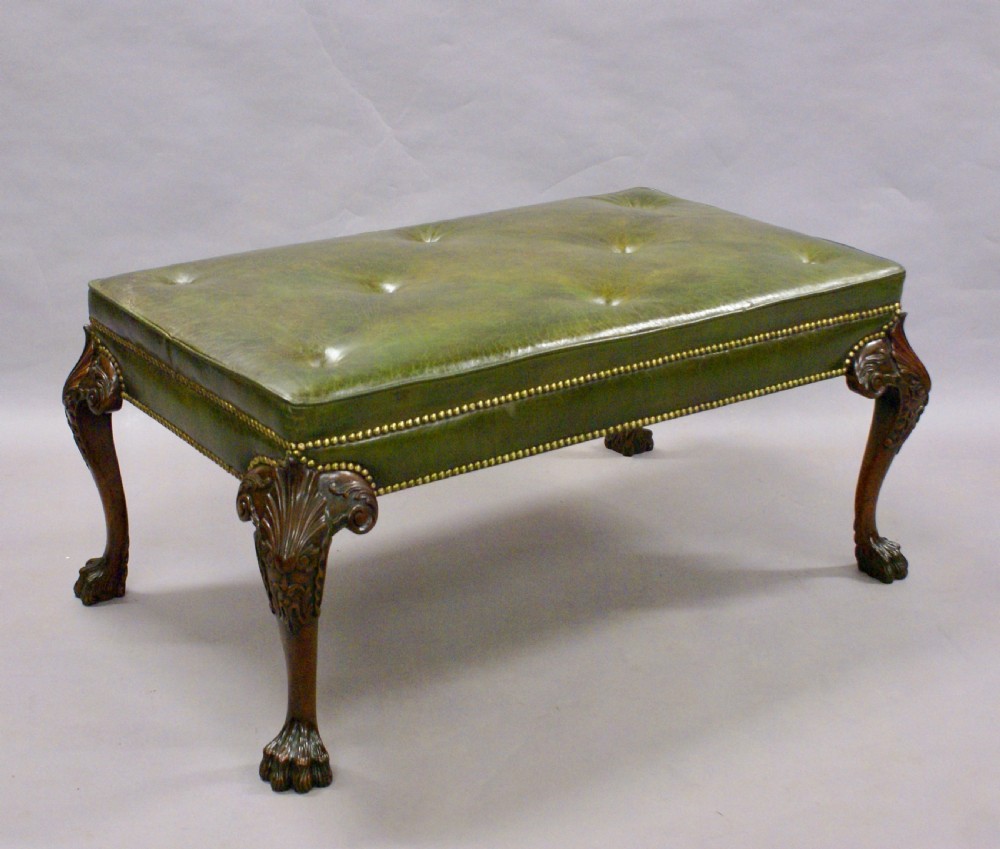A fine George I style carved stool. View VI