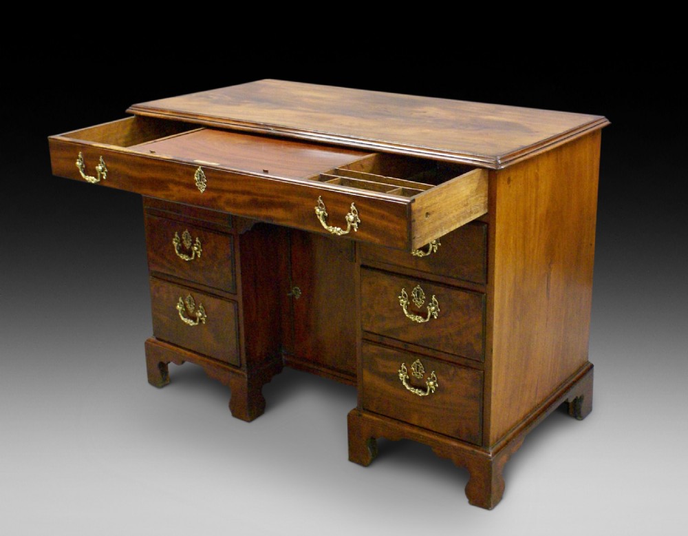 A very large Chippendale period knee-hole desk View III
