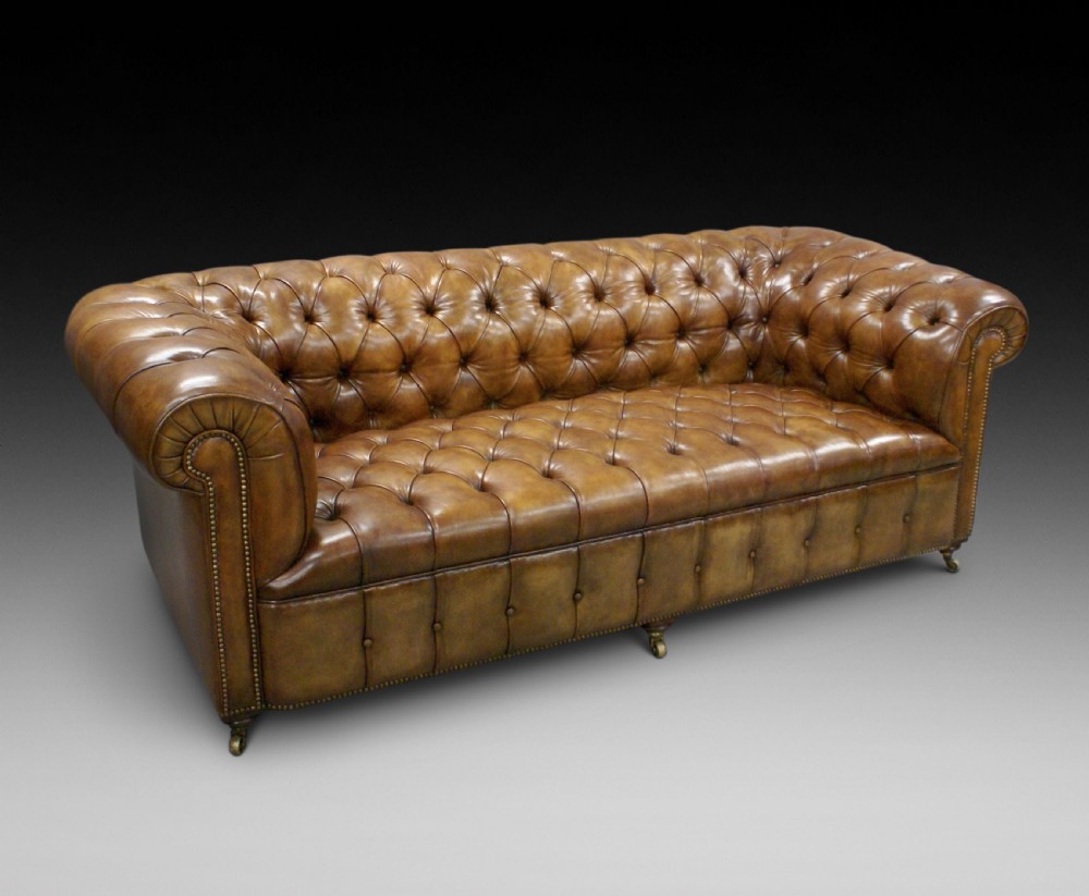 A superb Victorian leather Chesterfield View II