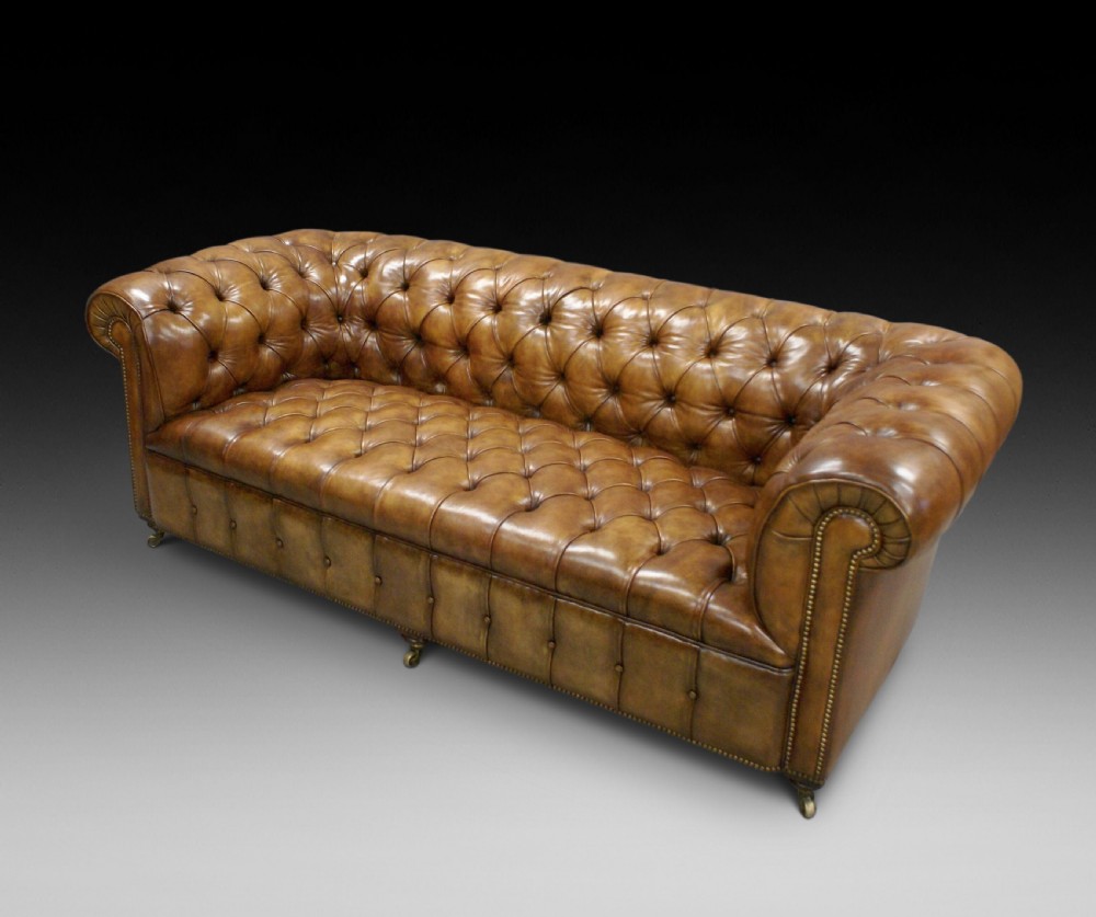 A superb Victorian leather Chesterfield View III