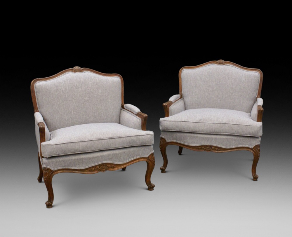 A Pair of 19th C French Fauteuils