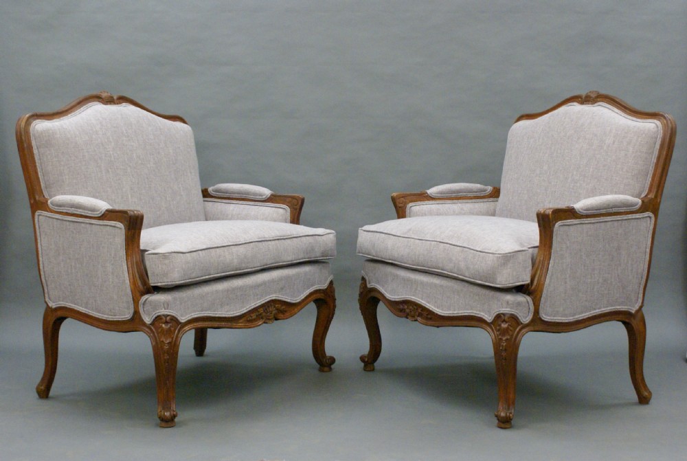 A Pair of 19th C French Fauteuils View II