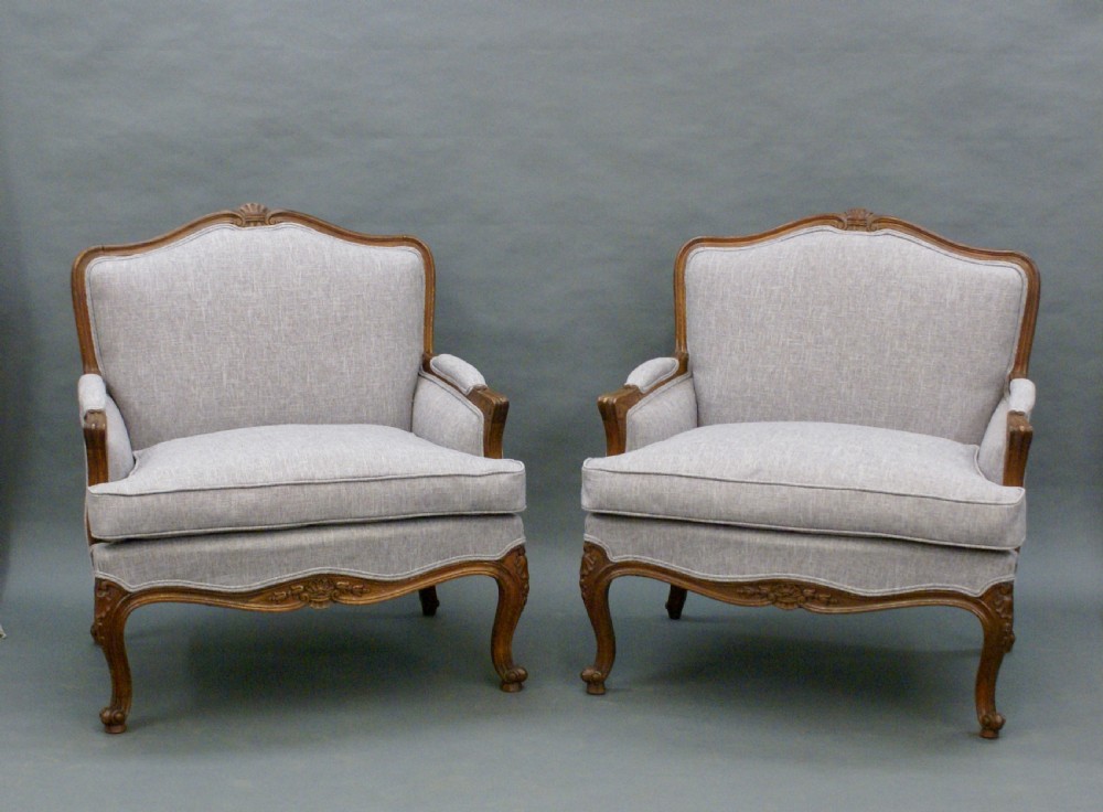 A Pair of 19th C French Fauteuils View III