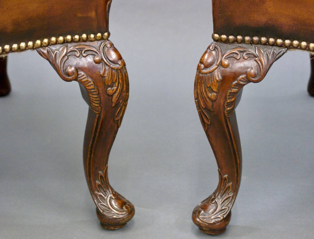 A pair of Georgian style Gainsborough chairs View III