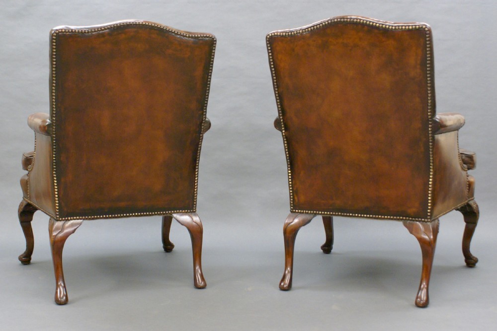 A pair of Georgian style Gainsborough chairs View VI