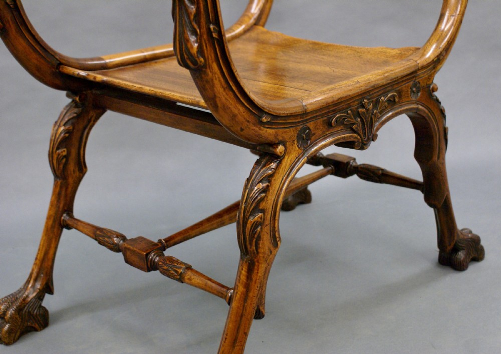 A carved walnut window seat View VI