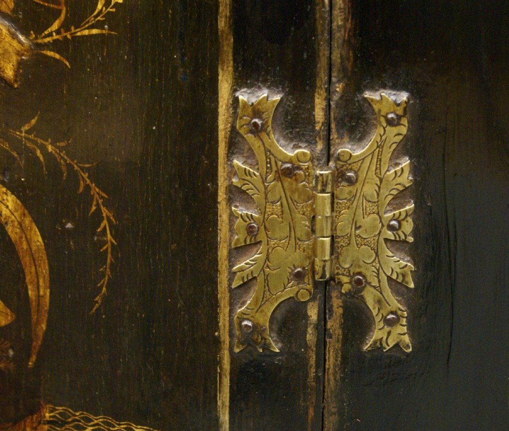 George II Bow Fronted Lacquer Corner Cupboard View IV