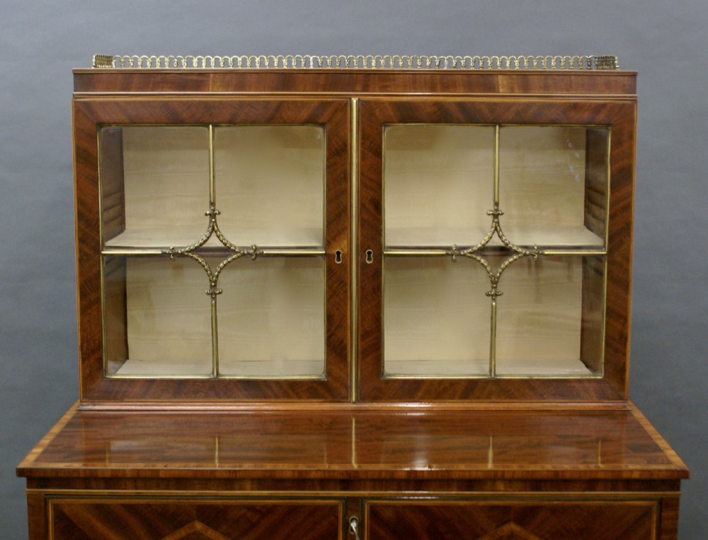 A rare & diminutive Georgian secretaire bookcase View II
