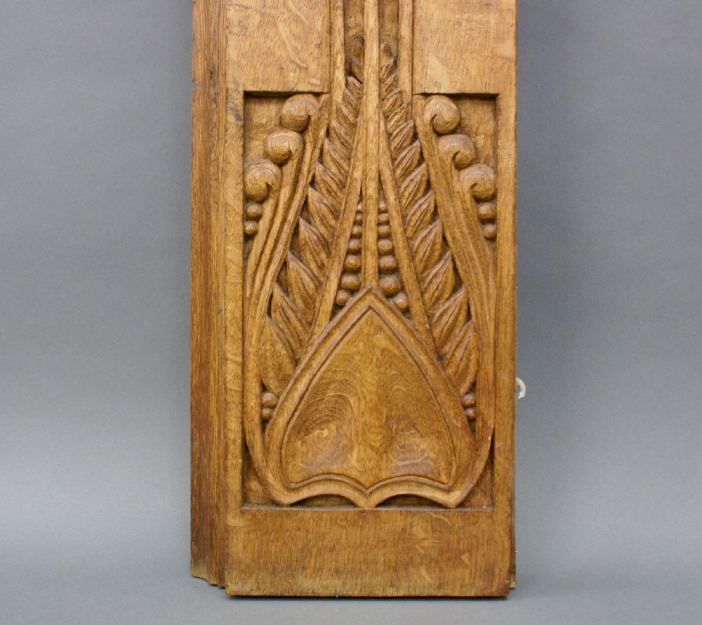 An oak Art Nouveau fire surround View III